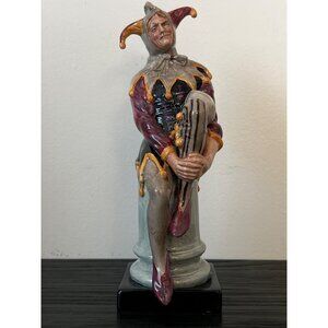 Royal Doulton Porcelain Jester Figurine Wearing Harlequin Costume England 2016